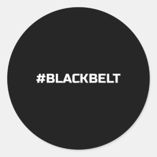 Adesivo Redondo Artes marciais do Cinturão Negro - Taekwondo Karat