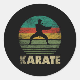 Adesivo Redondo Artes Marciais Misturas Retro - Vintage Mma Karate