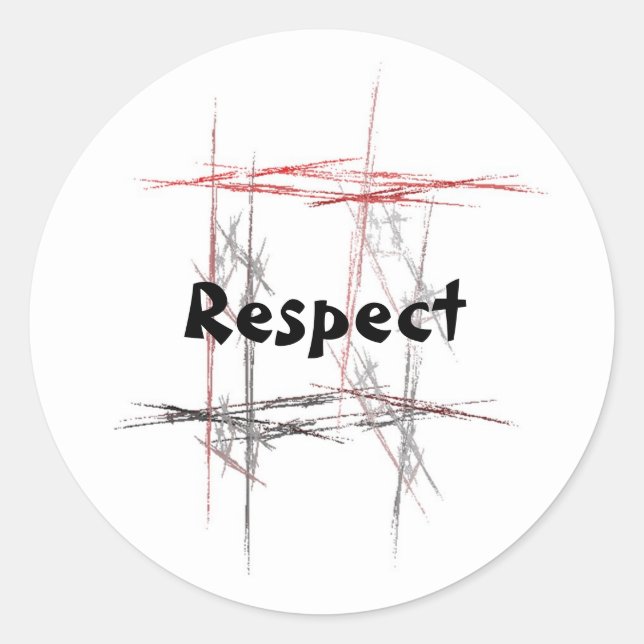 Adesivo Redondo Artes Marciais Respeitam os Stickers (Frente)