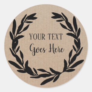 Adesivo Redondo Artesanato Floral de Ferida de Vintagem do Produto