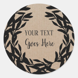 Adesivo Redondo Artesanato Floral de Ferida de Vintagem do Produto