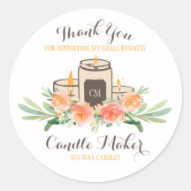 Artesanato Homemade Candle Soy Wax Obrigado
