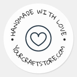 Adesivo Redondo Artesanatos feitos à mão