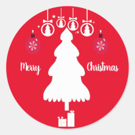 Adesivo Redondo Artesanatos Feliz de Natal da Criança