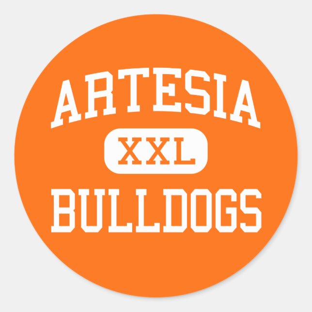 Adesivo Redondo Artesia - Bulldog - High - Artesia Novo México (Frente)
