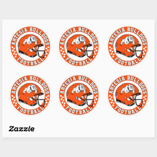 Adesivo Redondo Artesia Bulldogs Futebol Roundel