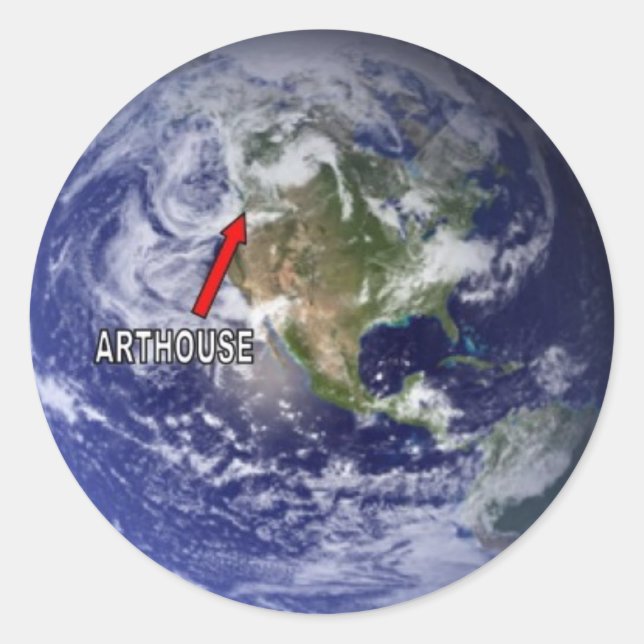 Adesivo Redondo ARTHOUSE (Você está aqui) (Frente)