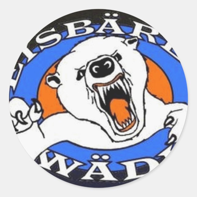 Adesivo Redondo artigo de urso branco (Frente)