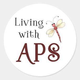 Adesivo Redondo Artigos da consciência dos APS