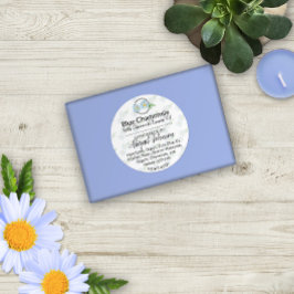 Adesivo Redondo Artisan Soap Blue Chamomile Label 🧼