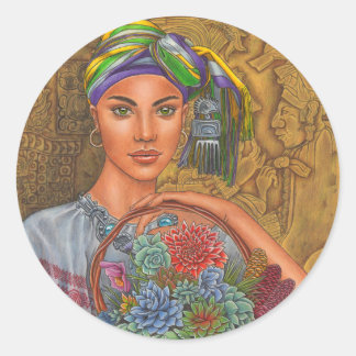 Adesivo Redondo "Artisans: Basket Weaver"