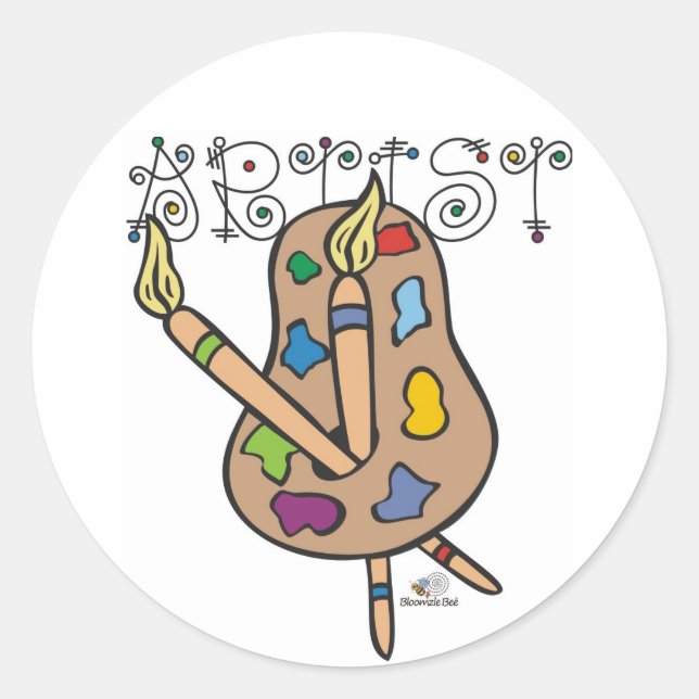 Adesivo Redondo Artista (Frente)