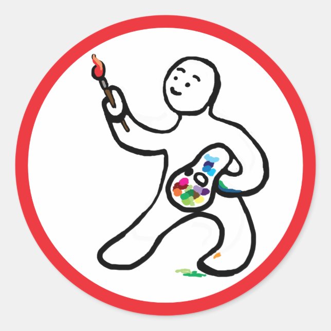 Adesivo Redondo Artista (Frente)