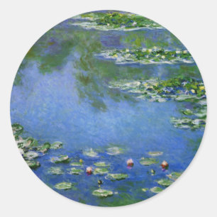 Adesivo Redondo Artista de arte Claude Monet Stickers