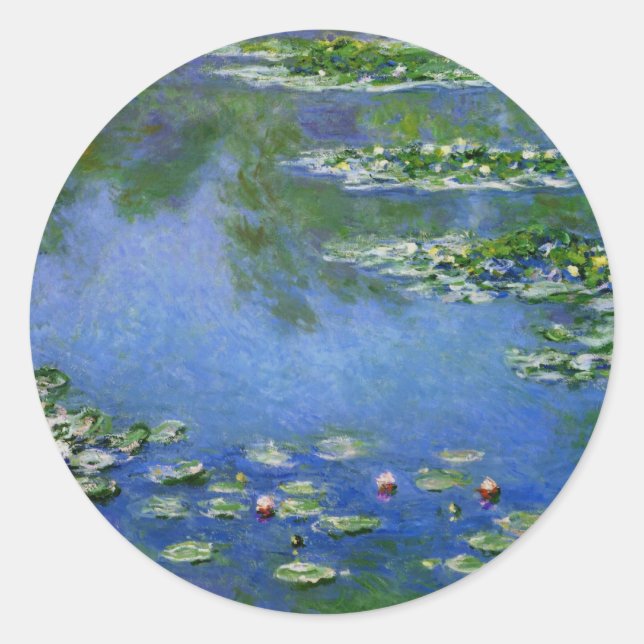 Adesivo Redondo Artista de arte Claude Monet Stickers (Frente)