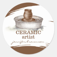 Artista de cerâmica esculpindo oleiro de cerâmica 