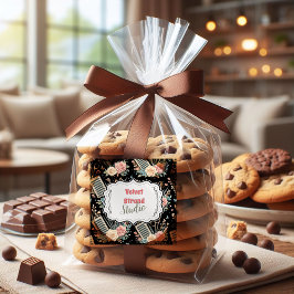 Adesivo Redondo Artista de Cílios Florais em Aquarela