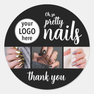 Adesivo Redondo Artista de Unhas Oh So Pretty Logotipo Foto Roteir