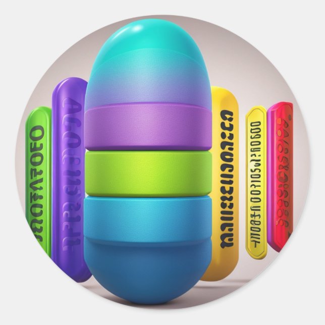 Adesivo Redondo "Artista Libertada: Coleta de Cápsulas Ativante (Frente)