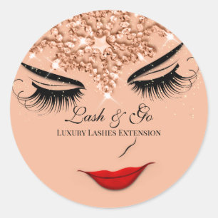 Adesivo Redondo Artista Makeup Lash Extension Lip Princess Rosa