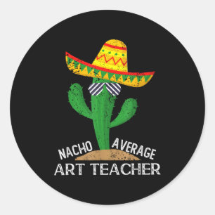 Adesivo Redondo Artista médio nacho cinco de mayo mexicano