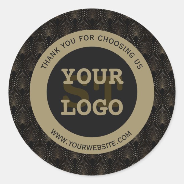 Adesivo Redondo Artista Vintage Art Deco Dourado Makeup (Frente)