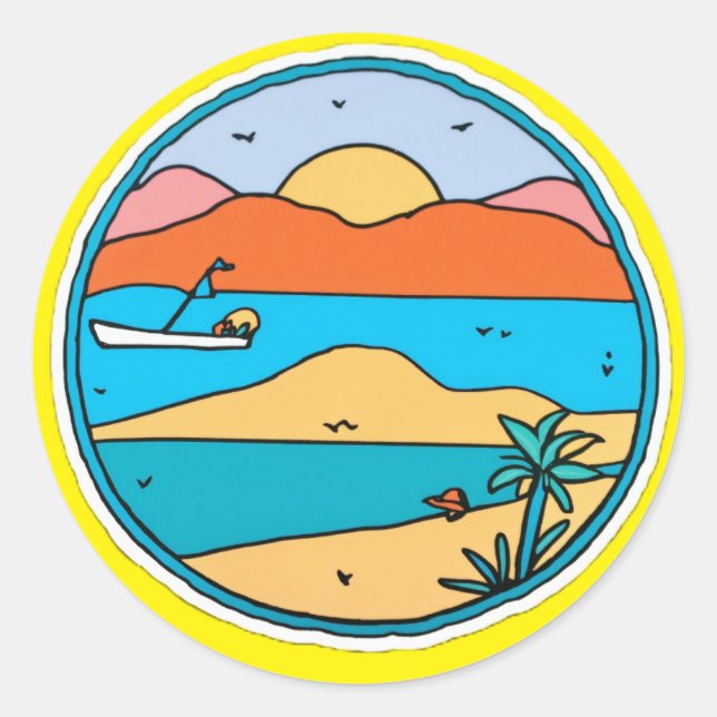 Adesivo Redondo Artsy Anna Stickers (Frente)