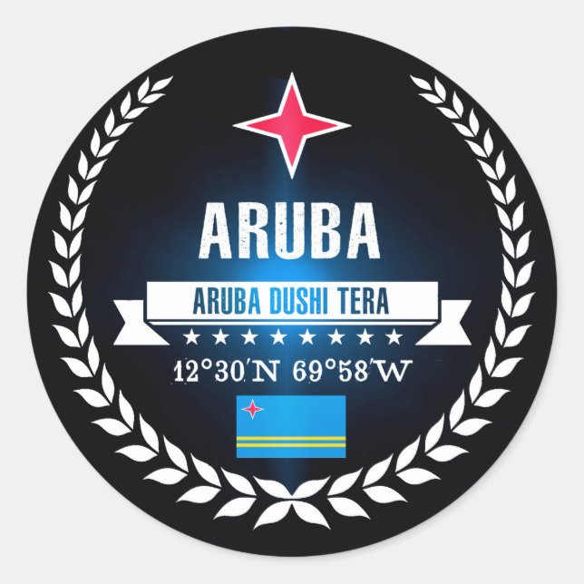 Adesivo Redondo Aruba (Frente)