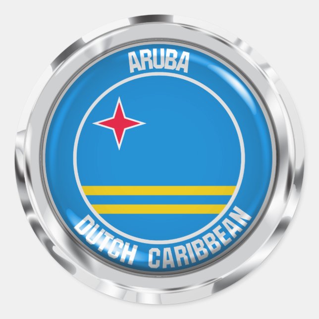 Adesivo Redondo Aruba Round Emblem (Frente)