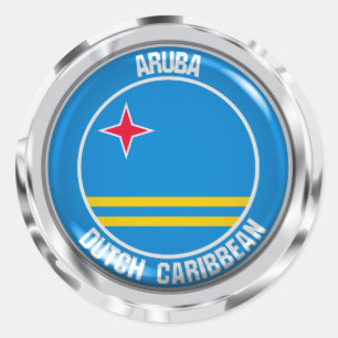 Adesivo Redondo Aruba Round Emblem