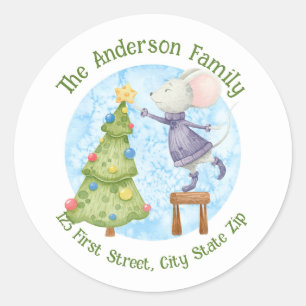 Adesivo Redondo Árvore aquática Árvore natalícia Fúcula Arte Gráfi