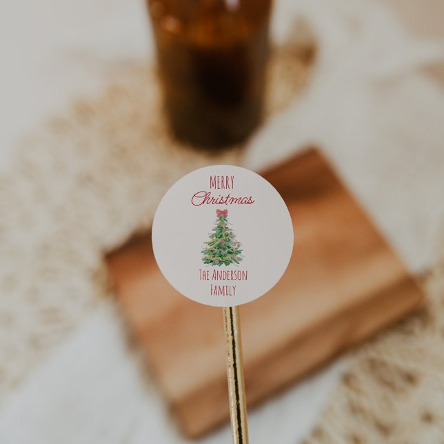 Adesivo Redondo Árvore Arco Vermelho Vermelho Vermelho Quirky Verd (Criador carregado)