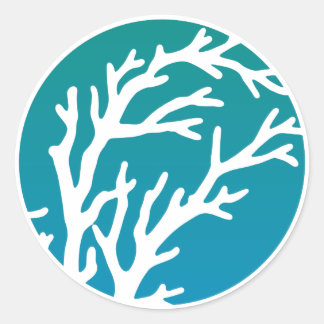 Adesivo Redondo Árvore Azul das Rodas de Creme