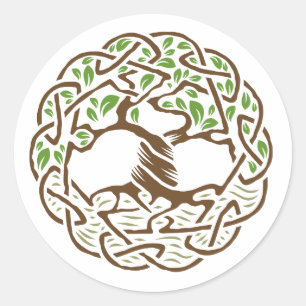 Adesivo Redondo Árvore Celta da Vida