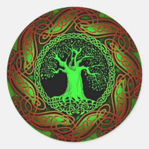 Adesivo Redondo Árvore celta (versão iluminada)