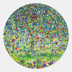 Adesivo Redondo Árvore da Apple Gustav Klimt