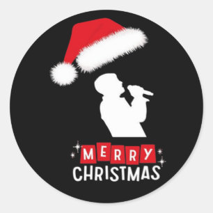 Adesivo Redondo Árvore da Biblioteca de Feliz Natal