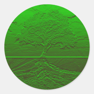 Adesivo Redondo Árvore da Vida Energia Verde