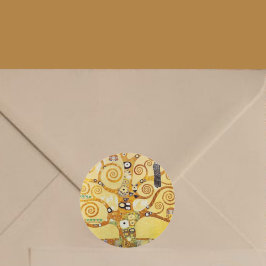 Adesivo Redondo Árvore da vida por Klimt