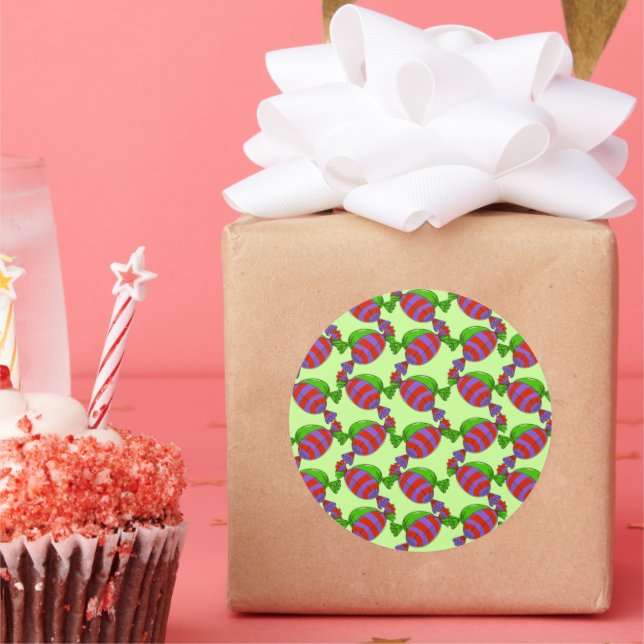 Adesivo Redondo Árvore de doces - Personalizada (Festa)