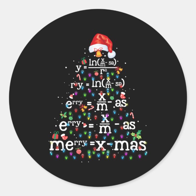 Adesivo Redondo Árvore de Matemática (Frente)