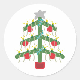 Adesivo Redondo Árvore de Natal