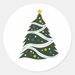 Adesivo Redondo Árvore de Natal