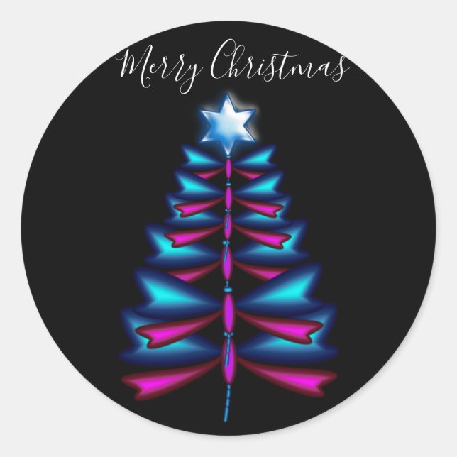 Adesivo Redondo Árvore de Natal (Frente)