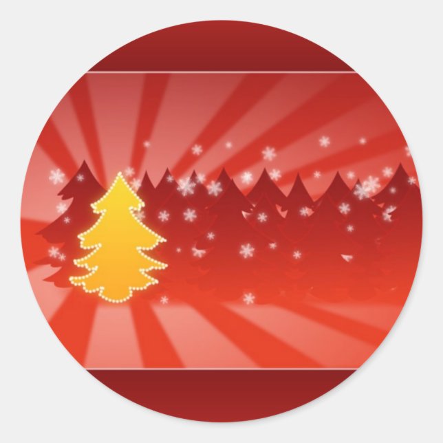 Adesivo Redondo Árvore de Natal (Frente)