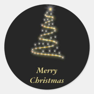Adesivo Redondo Árvore de Natal brilhante