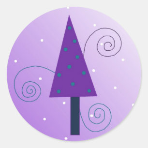 Adesivo Redondo Árvore de Natal Caprichosa