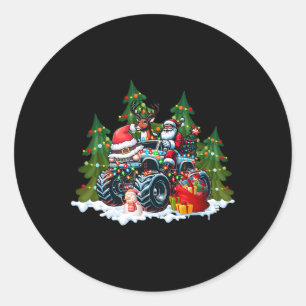Adesivo Redondo Árvore de Natal Cláusula Cóta de Papai Noel Andand