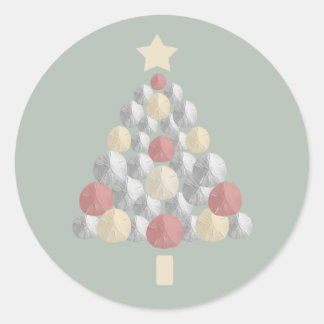 Adesivo Redondo Árvore de Natal de Dólar de areia (verde)