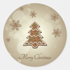 Adesivo Redondo Árvore de Natal Gingerpão